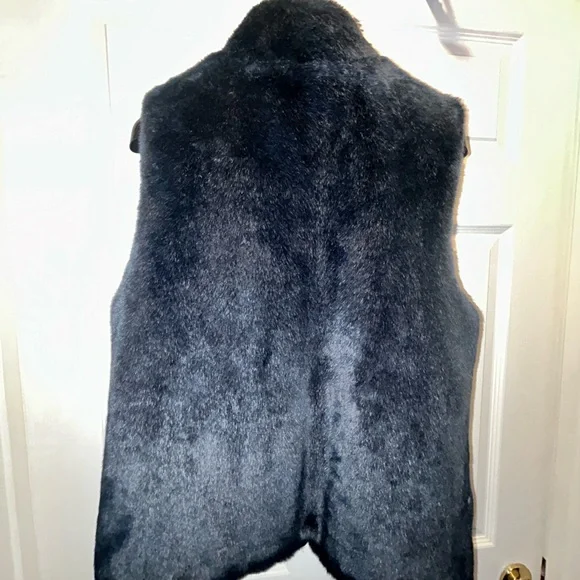 Michael Kors Midnight Blue Faux Fur Vest - Picture 3 of 3